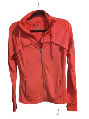 Champion Women’s Neon Pink Athletic Jacket Thumb Holes Full Zip Fitness Active